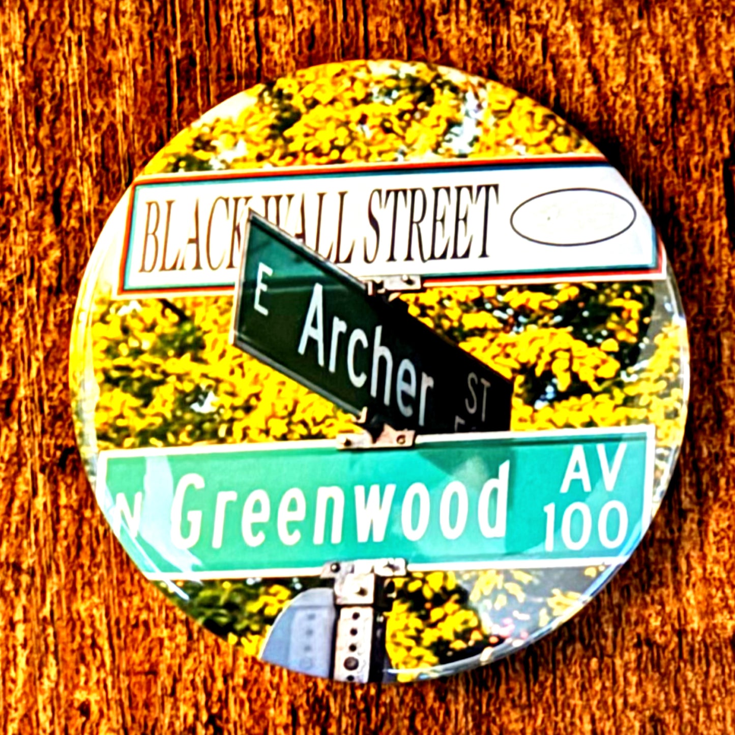 Yellow Souvenir Button Magnet